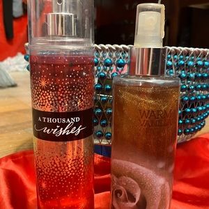 BBW BUNDLE(2) Warm Vanilla Sugar Shimmer spray & A thousand Wishes body spray
